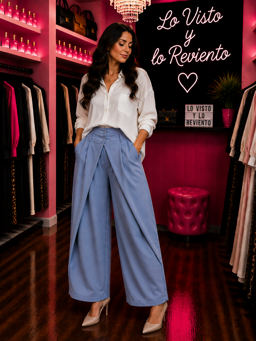 Pantalón Palazzo asimétrico Zara