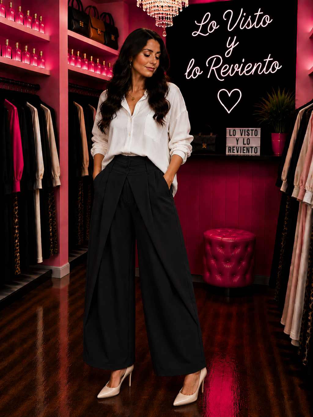 Pantalón Palazzo asimétrico Zara