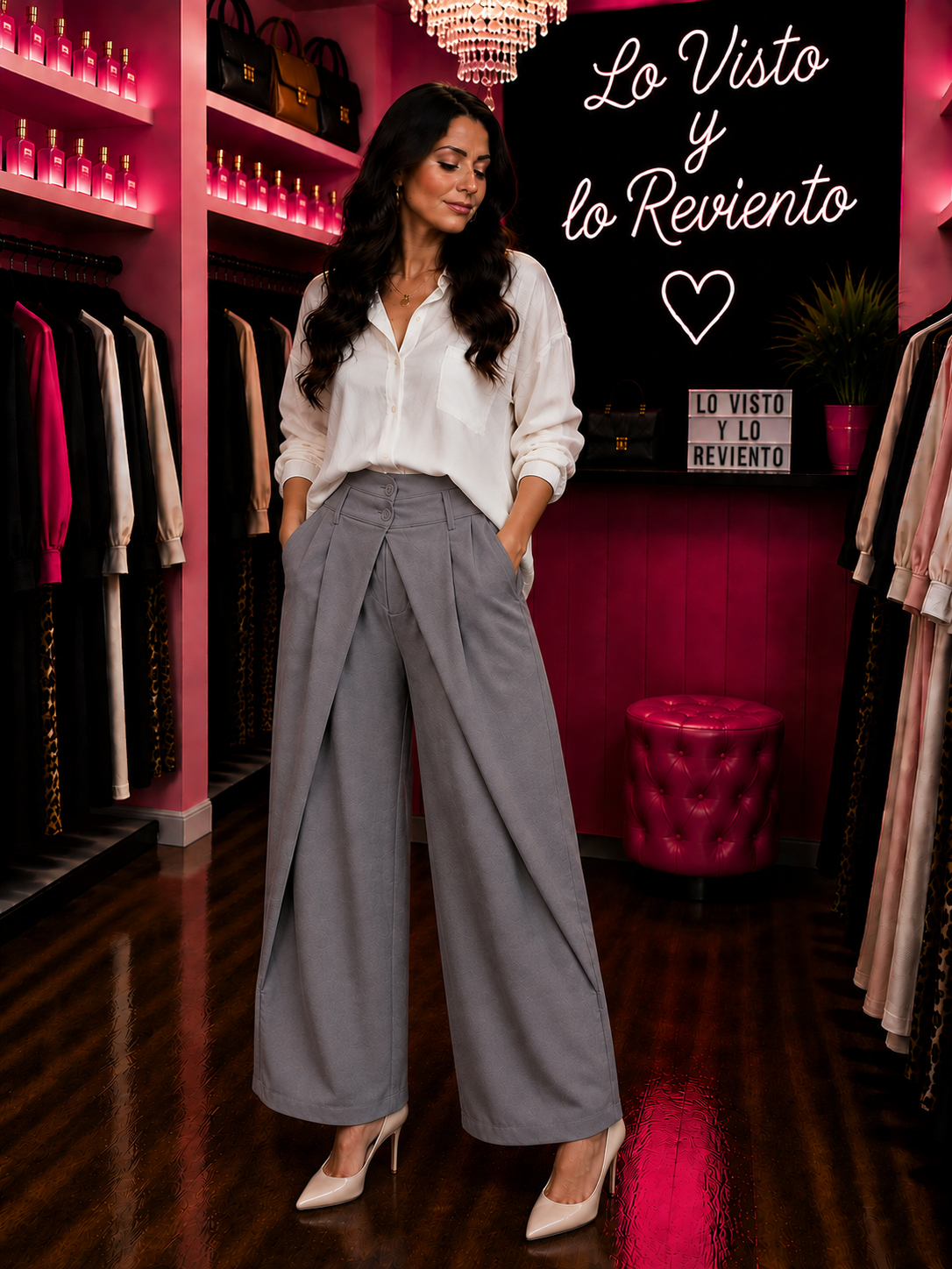 Pantalón Palazzo asimétrico Zara